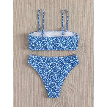 Floerns Floral Print High Waist Bikini Swimsuit for Women