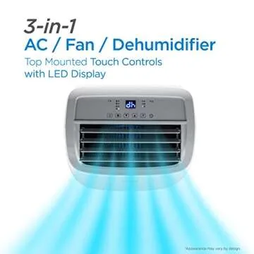 BLACK+DECKER 10,000 BTU Portable Air Conditioner up to 450 Sq.Ft. with Remote Control,White