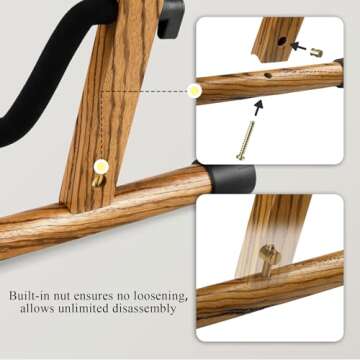 Stylish Electric Guitar Stand in Zebrawood for Musicians