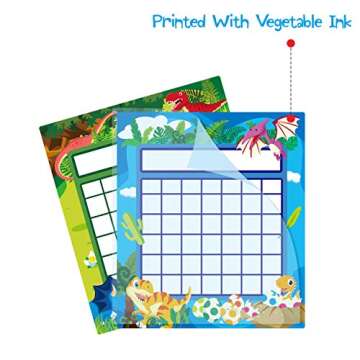 66 Pack Teacher Incentive Reward Chart Dinosaur World with 2024 Star Stickers