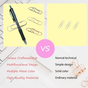 Multifunctional Pen Clips - Stylish Metal Clip Holders for Your Desk