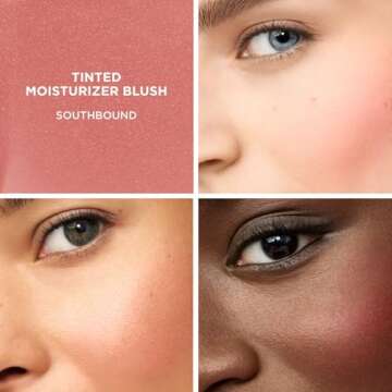 Laura Mercier Tinted Moisturizer Blush: Long Lasting Cream Blush, Lightweight, Buildable Coverage, 12 HR Hydrating Wear, Crème and Shimmer Finishes, Cheek Tint, Southbound