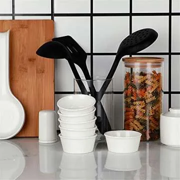 ONTUBE Ceramic Souffle Dishes Set of 6, 4oz Ramekins