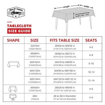 Rectangle Tablecloth Christmas 60x102 Inch - Waterproof Holiday Decor Printed New Year's Eve Rectangular Table Cloth - Washable Fabric Xmas Table Cover for Party, Kitchen, Dining Room, Outdoor, Indoor