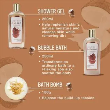 Mothers Day Spa Gift Set - 8-Piece Bath Kit for Women