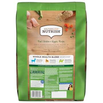 Rachael Ray Nutrish Premium Natural Dry Dog Food, Real Chicken & Veggies Recipe, 14 Pounds (Packaging May Vary)