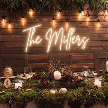 OPBYWE Custom Neon Signs, Personalized Led Neon Lights Sign,Neon Sign Customizable for Wall Decor Wedding Birthday Party Bedroom Bar Shop Name Logo Lights (Optional 10" to 60")