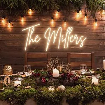 OPBYWE Custom Neon Signs, Personalized Led Neon Lights Sign,Neon Sign Customizable for Wall Decor Wedding Birthday Party Bedroom Bar Shop Name Logo Lights (Optional 10" to 60")