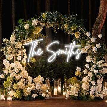 OPBYWE Custom Neon Signs, Personalized Led Neon Lights Sign,Neon Sign Customizable for Wall Decor Wedding Birthday Party Bedroom Bar Shop Name Logo Lights (Optional 10" to 60")