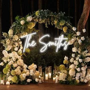 OPBYWE Custom Neon Signs, Personalized Led Neon Lights Sign,Neon Sign Customizable for Wall Decor Wedding Birthday Party Bedroom Bar Shop Name Logo Lights (Optional 10" to 60")