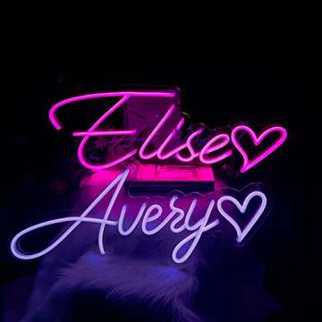 OPBYWE Custom Neon Signs, Personalized Led Neon Lights Sign,Neon Sign Customizable for Wall Decor Wedding Birthday Party Bedroom Bar Shop Name Logo Lights (Optional 10" to 60")