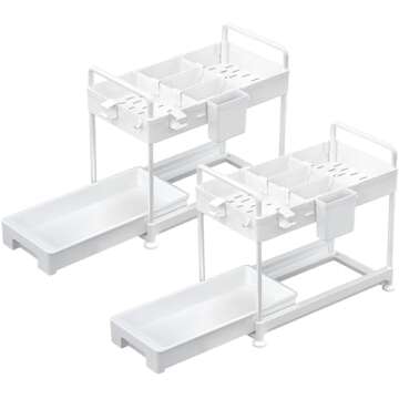 SOLEJAZZ 2-Tier Under Sink Organizer for Smart Storage