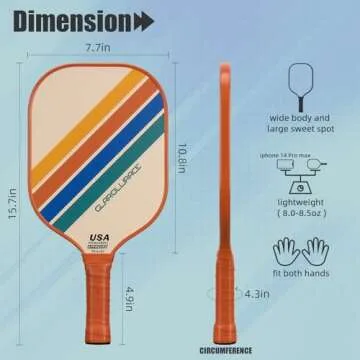 Pickleball Paddles Set of 4 Pickle Ball Rackets,USAPA Approved Pickleball Set of 4 Paddles,Fiberglass Surface & 13MM PP Honeycomb Core,Breathable Handle,4 Indoor & Outdoor Balls,1 Pickleball Bag
