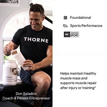 Thorne Whey Protein Isolate - 21g Protein Powder - NSF Certified