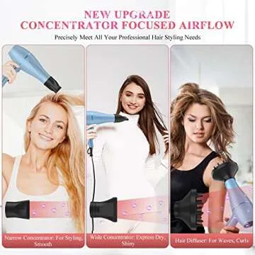 WADODO Ionic Hair Dryer Fast Drying Travel Blow Dryer