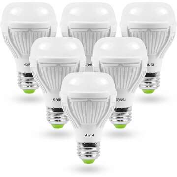 SANSI LED Light Bulbs: 100W Equivalent, 1600 Lumens
