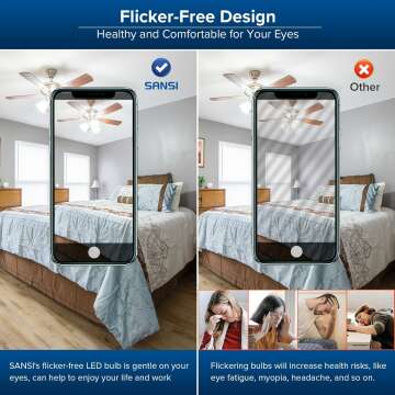 SANSI LED Light Bulbs: 100W Equivalent, 1600 Lumens