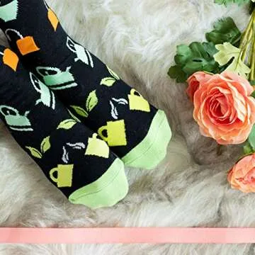 Lavley If You Can Read This, Bring Me Funny Socks - Novelty Gifts for Men, Women and Teens (US, Alpha, One Size, Regular, Regular, Tea (Black))