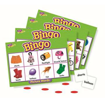 Engaging Picture Words Bingo Game for Ages 5-8