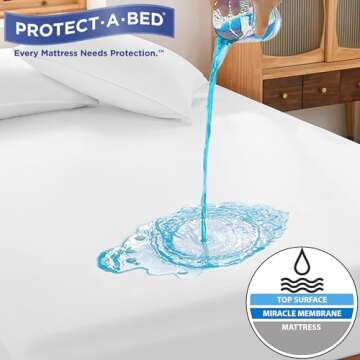 AllerZip Smooth Waterproof Bed Bug Proof Zippered Bedding Encasement, Full, (Fits 7 - 12 in. H)