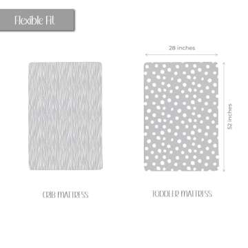 Soft Jersey Cotton Crib Sheet Set for Babies - Gray