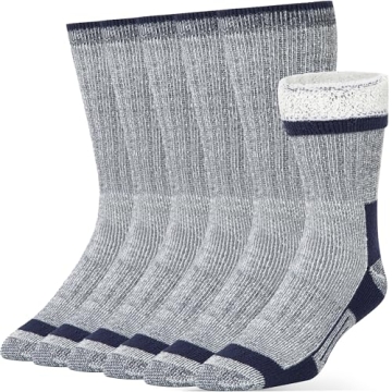 Alvada Merino Wool Hiking Socks - Thermal Warm Crew for Men & Women (3 Pairs)