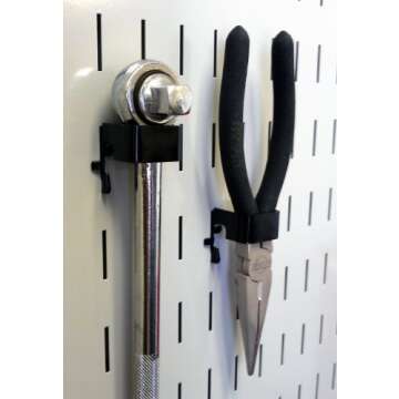 Wall Control 1in x 1in C-Bracket Slotted Metal Pegboard Hook for Wall Control Pegboard and Slotted T...