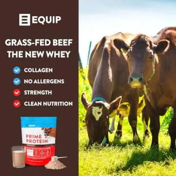 Equip Foods Chocolate Prime Protein Powder - Vanilla & Chocolate - Grass-Fed Isolate Beef Protein Powder - Paleo and Gluten Free Protein Powder - Helps Build and Repair Tissue, Gluten Free