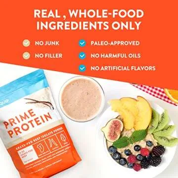Equip Foods Chocolate Prime Protein Powder - Vanilla & Chocolate - Grass-Fed Isolate Beef Protein Powder - Paleo and Gluten Free Protein Powder - Helps Build and Repair Tissue, Gluten Free