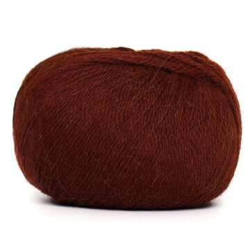 100% Alpaca Yarn Wool Set of 3 Skeins Fingering Weight - Heavenly Soft and Perfect for Knitting and Crocheting (Copper, Fingering)