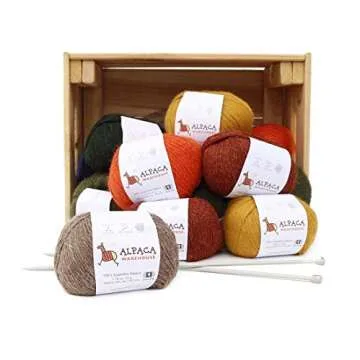 100% Alpaca Yarn Wool Set of 3 Skeins Fingering Weight - Heavenly Soft and Perfect for Knitting and Crocheting (Copper, Fingering)