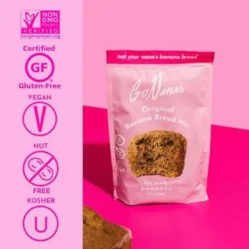 GoNanas Original Oat Flour Banana Bread Mix, Suitable for Plant Based Vegan Diets, Gluten Free Dairy Free Snacks, Healthy Snacks For Adults, Muffin Mix, Nut Free, Cupcakes Dessert, NON-GMO, 1pk