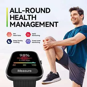 Amazfit Bip 3 Pro Smart Watch for Men, GPS, 14-Day Battery Life, Activity Fitness Tracker with 60+ Sports Modes, Water Resistant, Sleep & Heart Rate Monitor, for Android Phone & iPhone, Black