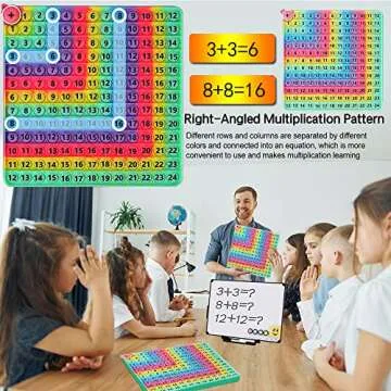 EK-Memory-fish ​Multiplication Game Table Division Flash Cards 3rd Grade pop-up Fidget Math Toy, Create Various Math Learning Toy Times Table Number Blocks (Multiplication and Addition Tables)