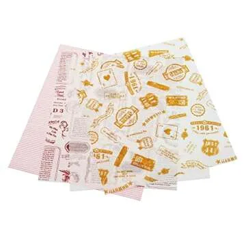 100 Sheets of Versatile Wax Paper Sheets for Food