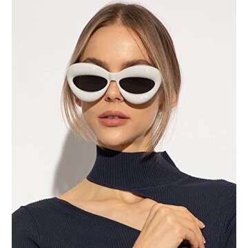 Stylish Cat-Eye Sunglasses for Women  - Trendy Design & UV Protection