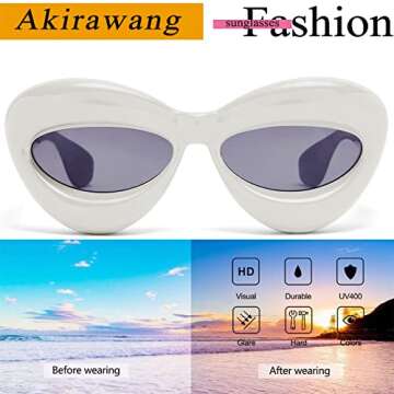 Stylish Cat-Eye Sunglasses for Women  - Trendy Design & UV Protection