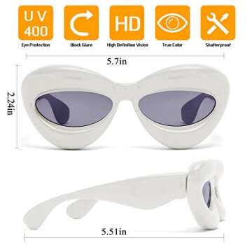 Stylish Cat-Eye Sunglasses for Women  - Trendy Design & UV Protection