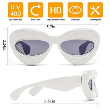 Stylish Cat-Eye Sunglasses for Women  - Trendy Design & UV Protection