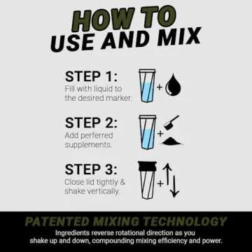 HELIMIX 2.0 Vortex Blender Shaker Bottle Holds upto 28oz | No Blending Ball or Whisk | USA Made | Portable Pre Workout Whey Protein Drink Shaker Cup | Mixes Cocktails Smoothies Shakes | Top Rack Safe