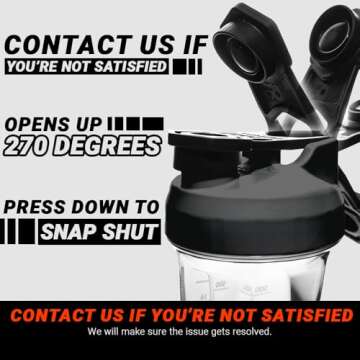 HELIMIX 2.0 Vortex Blender Shaker Bottle Holds upto 28oz | No Blending Ball or Whisk | USA Made | Portable Pre Workout Whey Protein Drink Shaker Cup | Mixes Cocktails Smoothies Shakes | Top Rack Safe