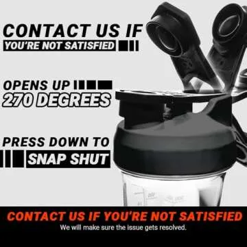 HELIMIX 2.0 Vortex Blender Shaker Bottle Holds upto 28oz | No Blending Ball or Whisk | USA Made | Portable Pre Workout Whey Protein Drink Shaker Cup | Mixes Cocktails Smoothies Shakes | Top Rack Safe