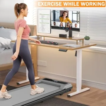 TUNCKUN Under Desk Treadmill for Walking and Jogging