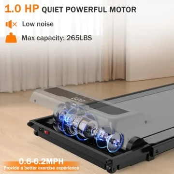 TUNCKUN Under Desk Treadmill for Walking and Jogging