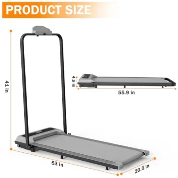 TUNCKUN Under Desk Treadmill for Walking and Jogging