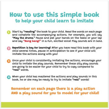 Fun Interactive Toddler Language Development Board Book