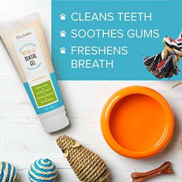 Oxyfresh Premium Pet Dental Kit for Dogs & Cats Easy Pet Fresh Breath Solution – Unique Pet Dental Water Additive and Pet Dental Gel Toothpaste (Full Size Pet Dental Kit)