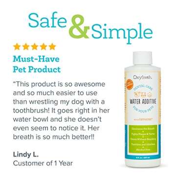 Oxyfresh Premium Pet Dental Kit for Dogs & Cats Easy Pet Fresh Breath Solution – Unique Pet Dental Water Additive and Pet Dental Gel Toothpaste (Full Size Pet Dental Kit)