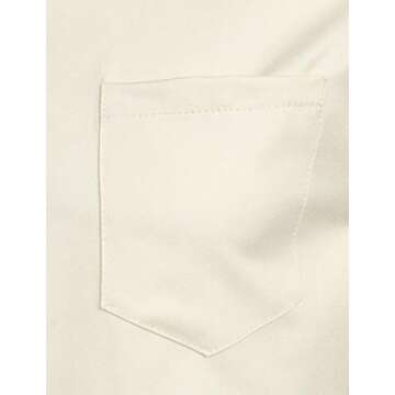 ZEROYAA Men's Banded Collar Slim Fit Dress Shirt