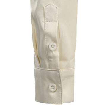 ZEROYAA Men's Banded Collar Slim Fit Dress Shirt